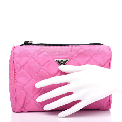 Prada Tessuto Nylon Quilted Necessaire Pouch Begonia 2 of 6