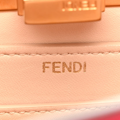 Fendi Vitello Seta Shiny Nappa Small Peekaboo I SEE U Satchel Lampone Light Rose 7 of 14