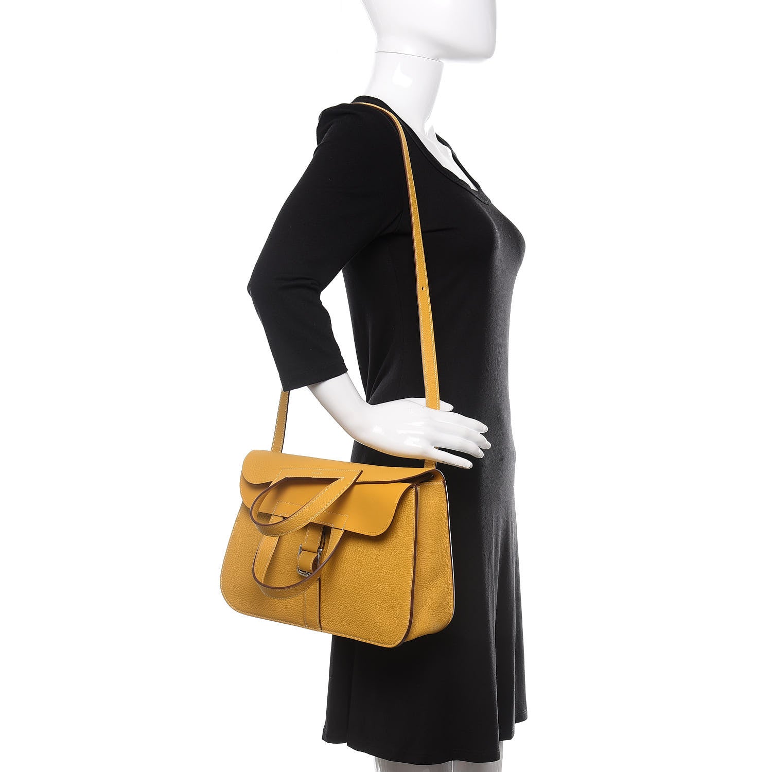 Hermes Taurillon Clemence Halzan 31 Jaune Ambre 3 of 16