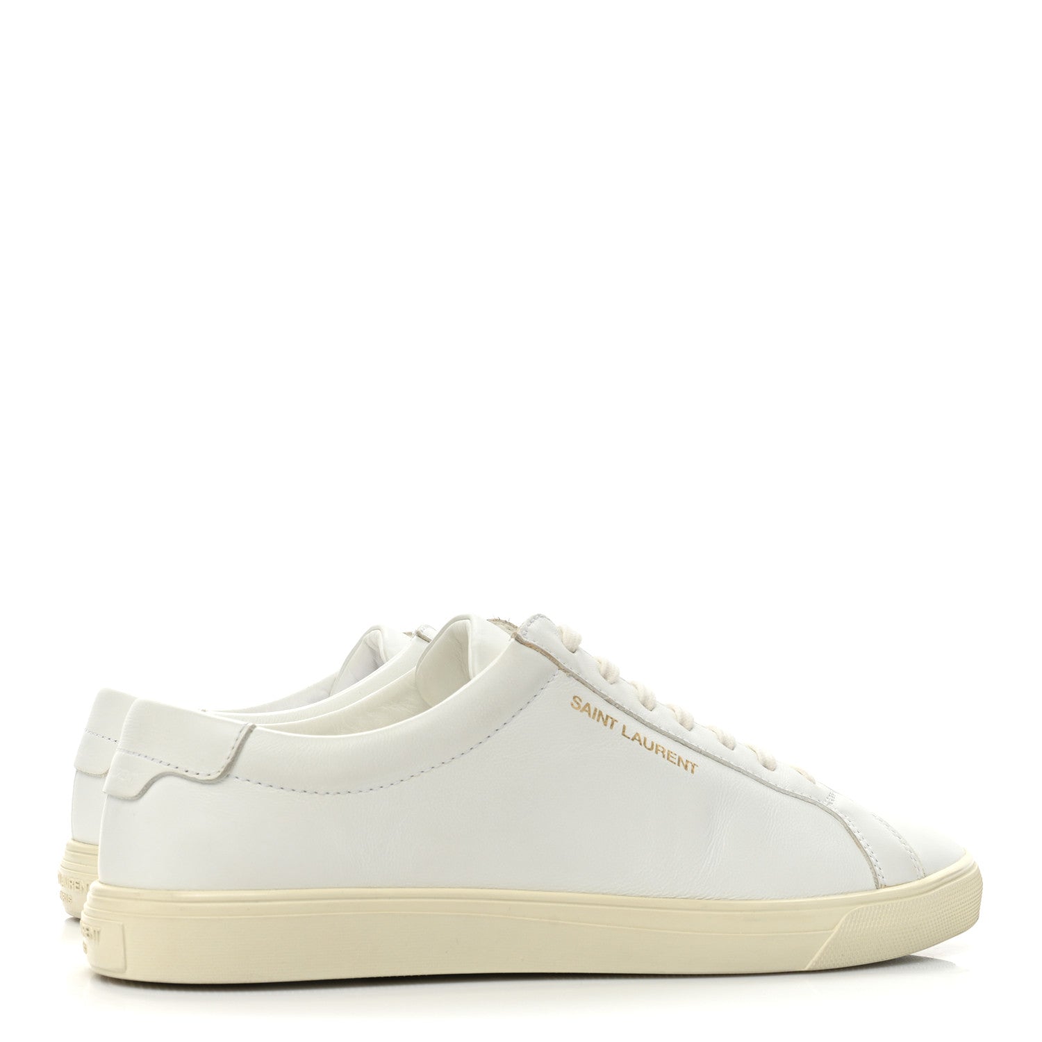 Saint Laurent Calfskin Andy Low Top Sneakers 40 Blanc Optique 5 of 9