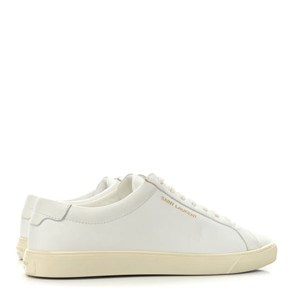 Saint Laurent Calfskin Andy Low Top Sneakers 40 Blanc Optique 5 of 9