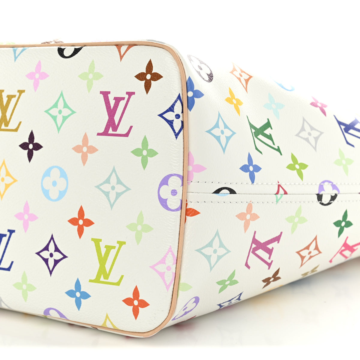 LV X TM Monogram Multicolor Neverfull MM White
