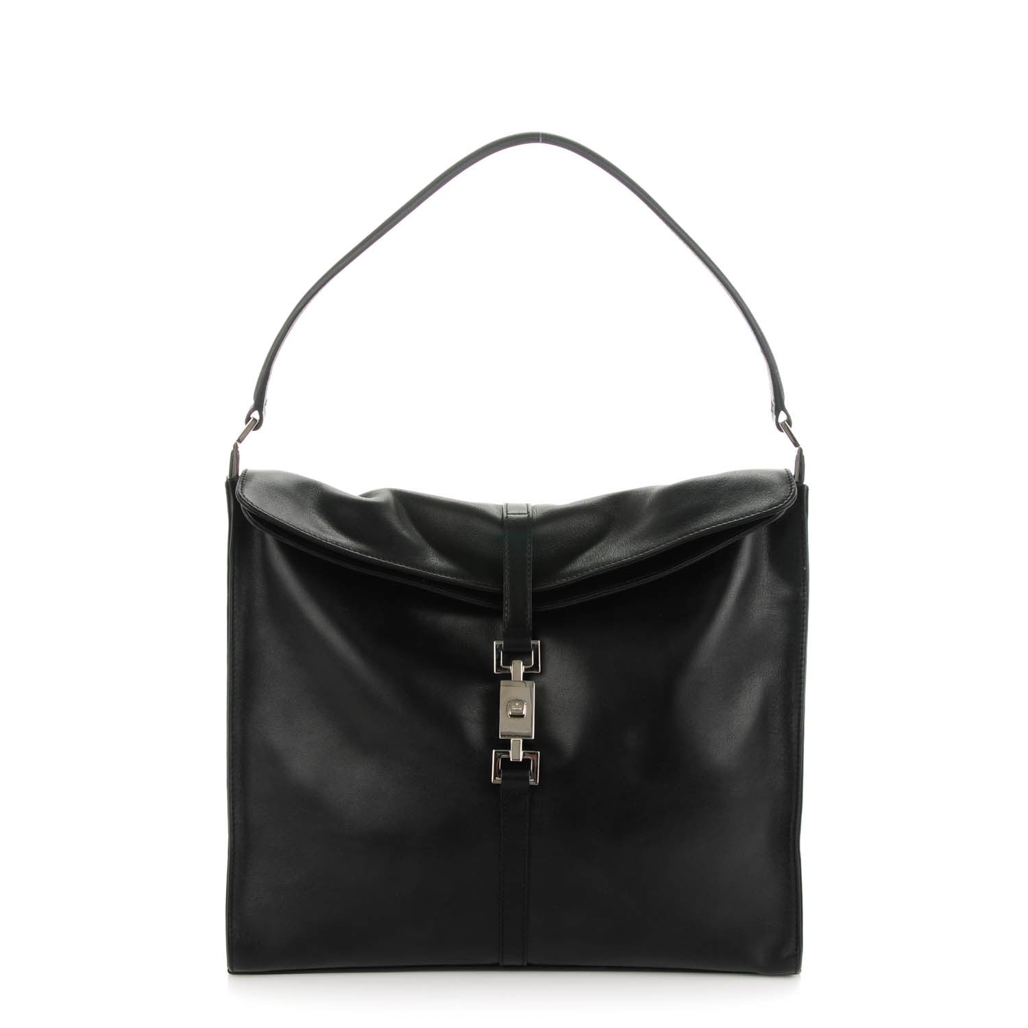 Gucci Calfskin Bardot Shoulder Bag Black 1 of 7
