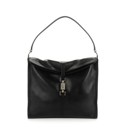 Gucci Calfskin Bardot Shoulder Bag Black 1 of 7