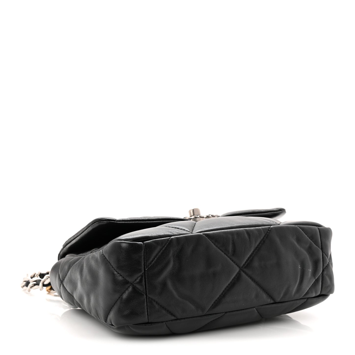 Lambskin Quilted Medium Chanel 19 Flap Black