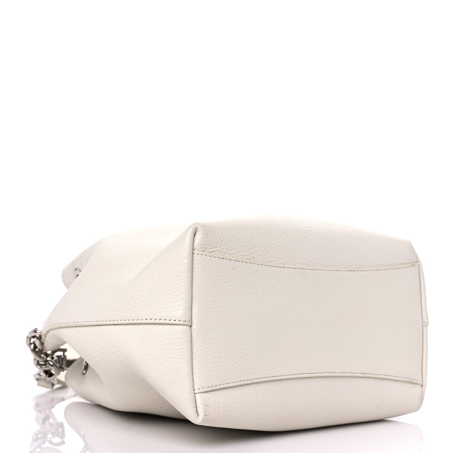 Grainy Goatskin Bon Bon Bucket Bag Latte