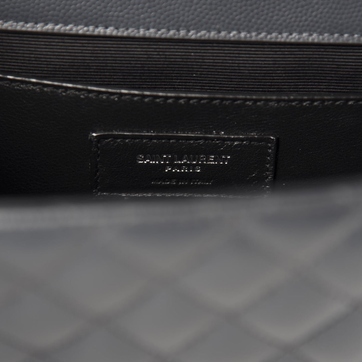 Grain De Poudre Textured Mixed Matelasse Medium Triquilt Monogram Satchel Dark Smoke