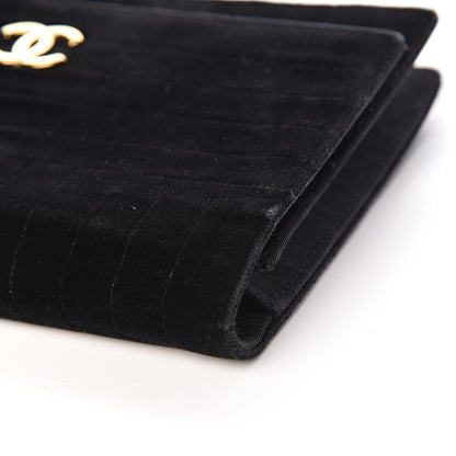 Chanel Velvet Vertical Horizontal Quilt Single Flap Black 13 of 20