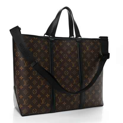 Louis Vuitton Monogram Macassar Weekend Tote GM 3 of 10