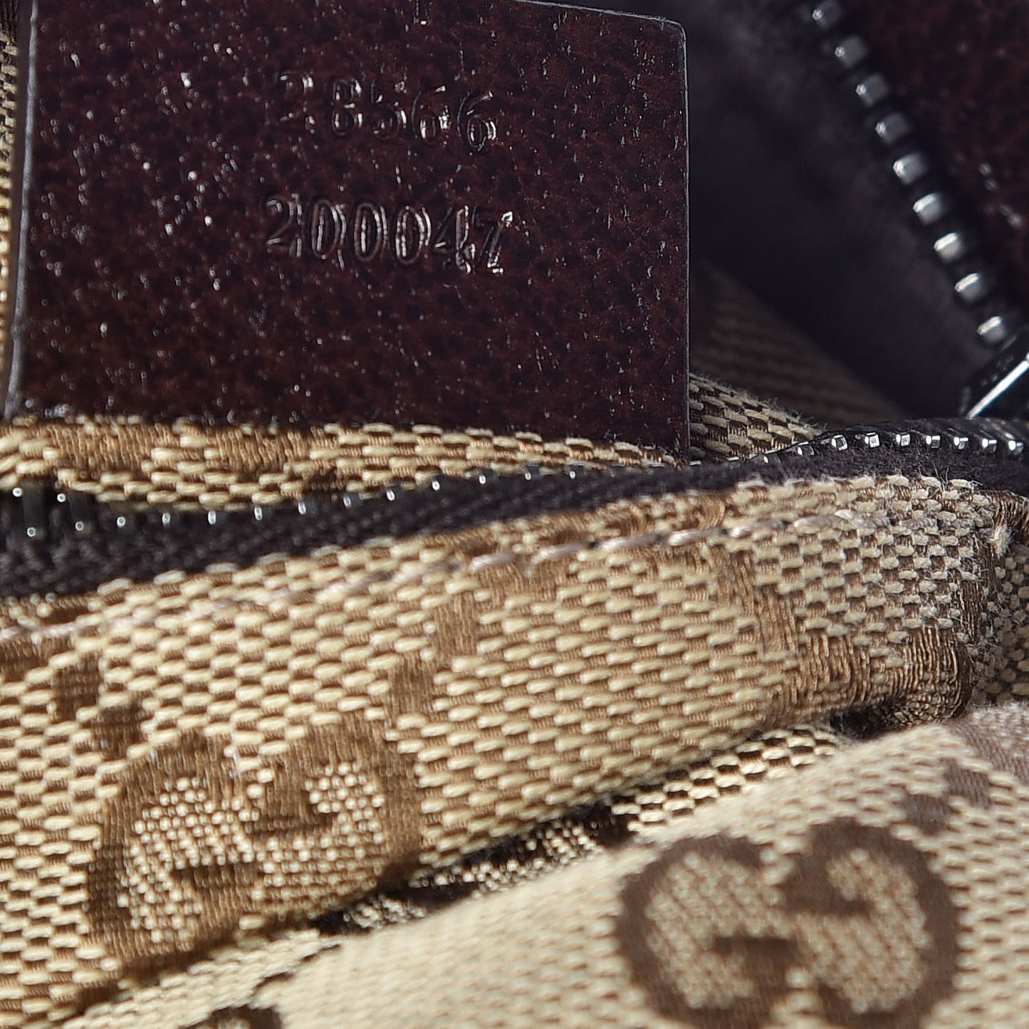 GG Monogram Double Pocket Belt Bag Dark Brown