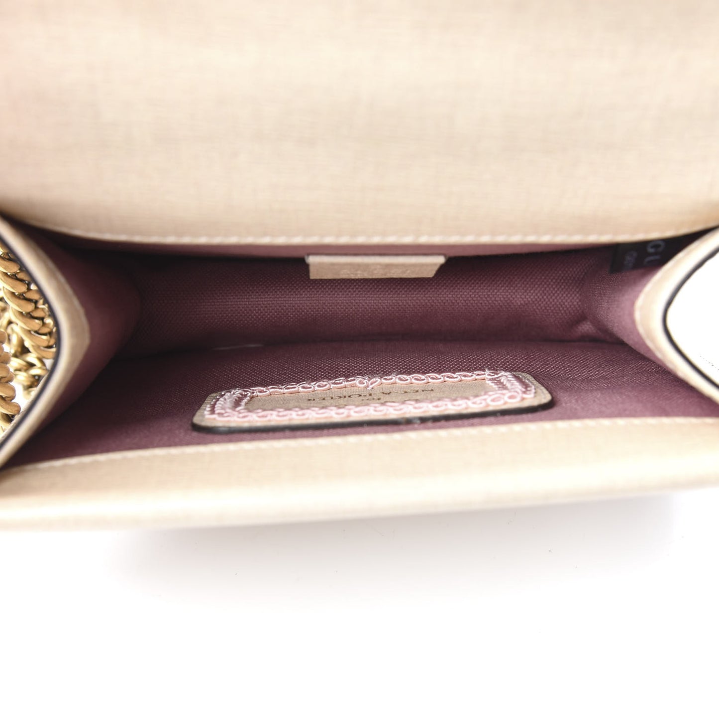 Calfskin Floral Mini Dionysus Shoulder Bag Beige