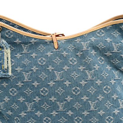 Louis Vuitton Monogram Denim CarryAll MM Blue 8 of 10