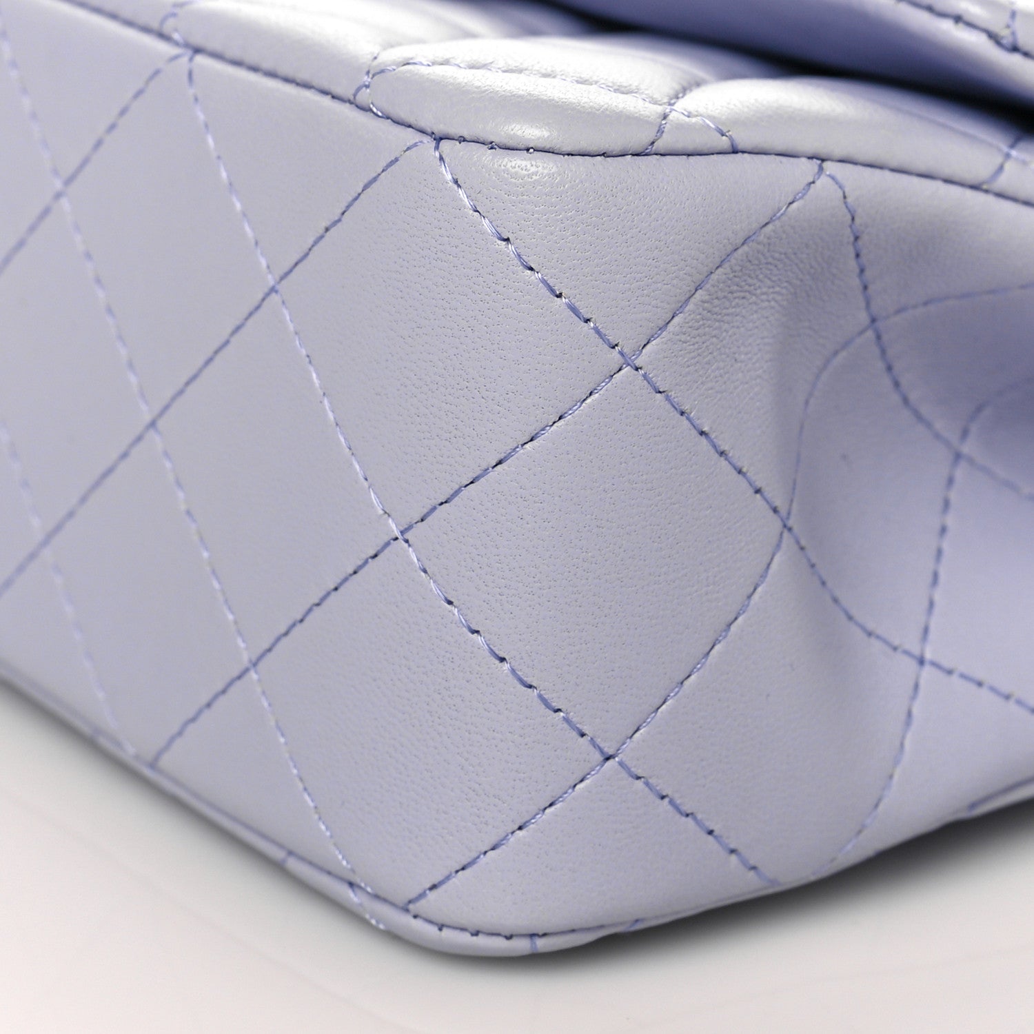 Chanel Lambskin Quilted Mini Top Handle Rectangular Flap Light Purple 10 of 11