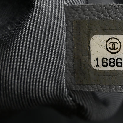 Chanel Distressed Glazed Caviar Quilted Large Elastic Tote Black 7 of 12