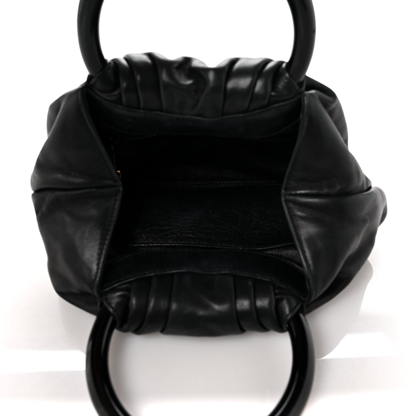 Lambskin Camellia Handbag Black