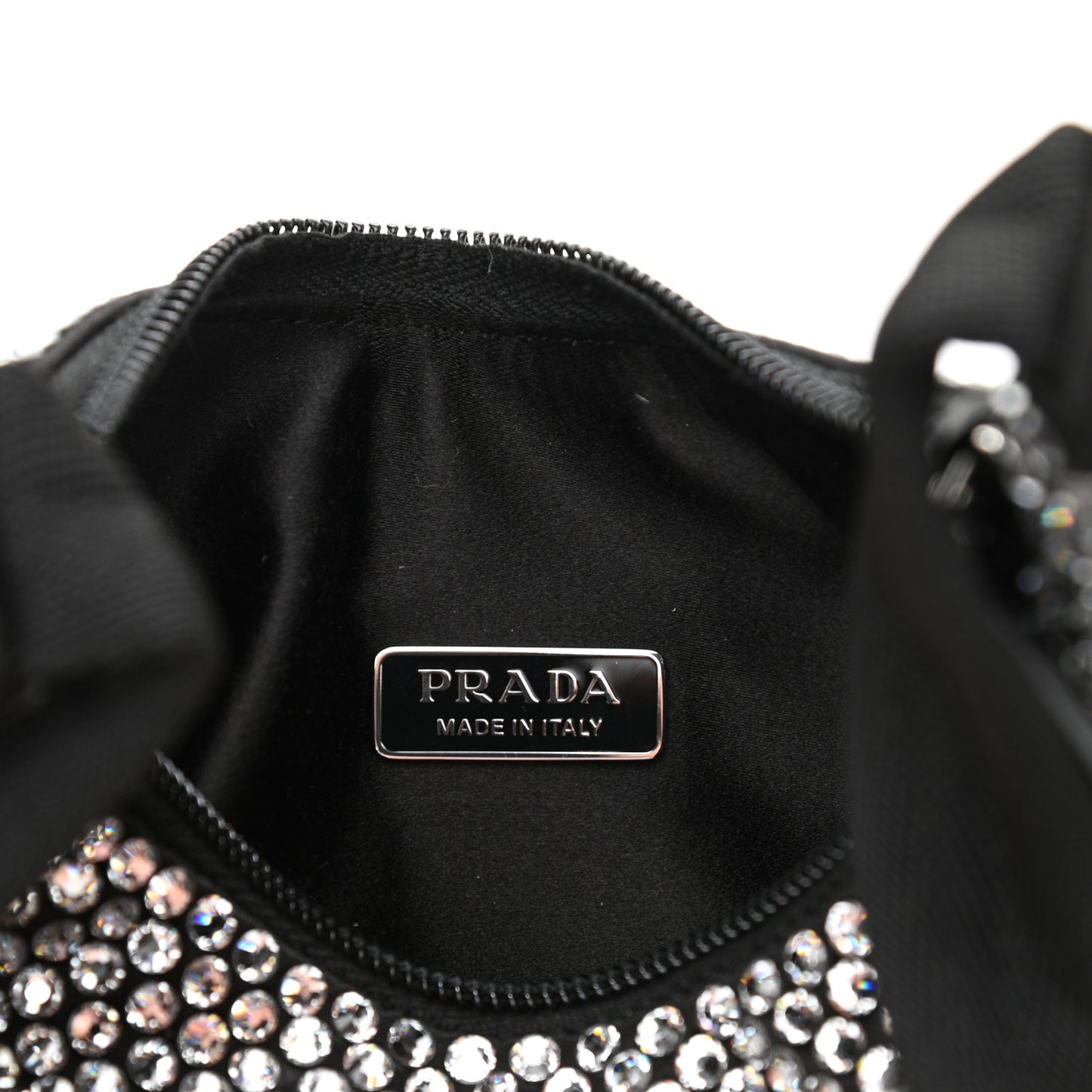 Satin Crystal Mini Re-Edition 2000 Bag Cristal