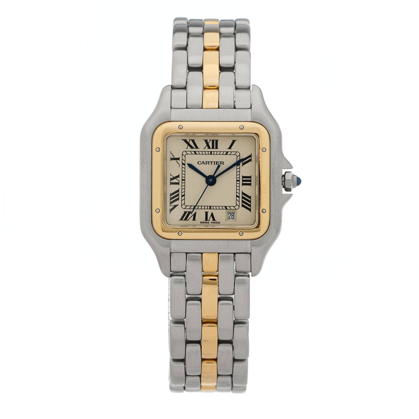 Stainless Steel 18K Yellow Gold 27mm Panthere Quartz Watch