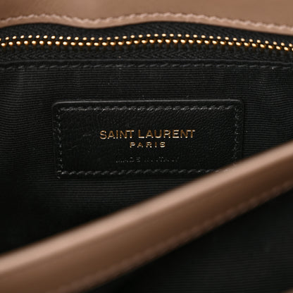 Saint Laurent Calfskin Y Quilted Monogram Toy Loulou Crossbody Bag Dark Beige 6 of 11