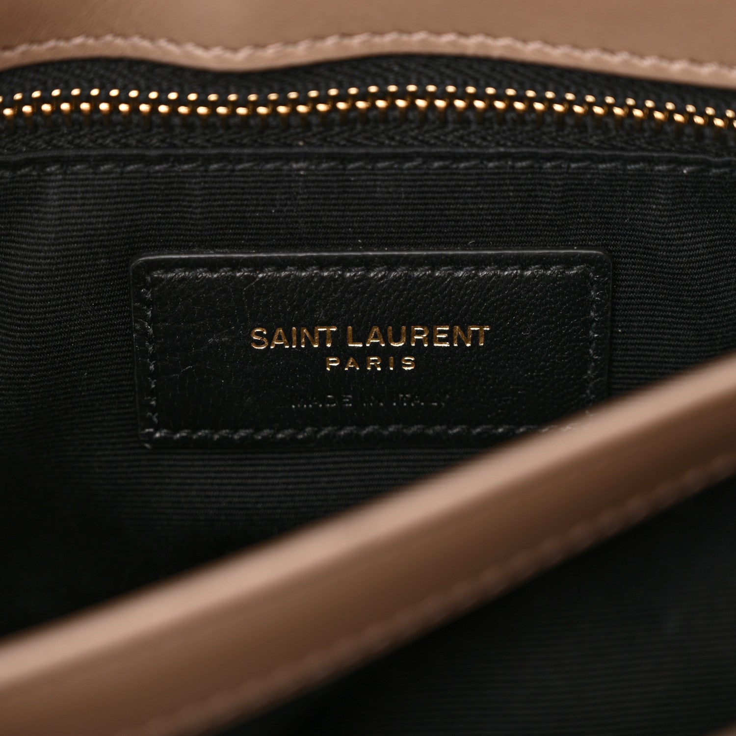 Saint Laurent Calfskin Y Quilted Monogram Toy Loulou Crossbody Bag Dark Beige 6 of 11