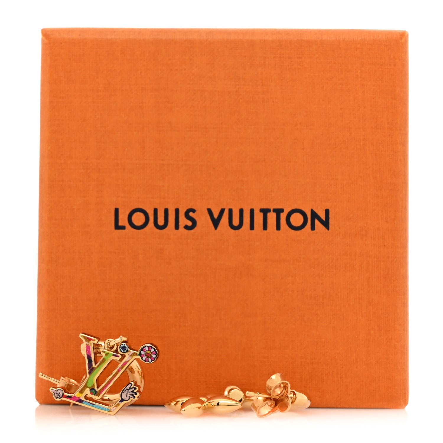 Louis Vuitton LV X TM Superflat Earrings Gold Multicolor 5 of 5