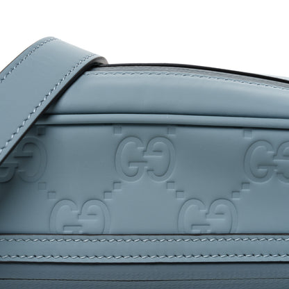 Gucci Rubber Effect Calfskin GG Mini Crossbody Bag Light Blue 8 of 10