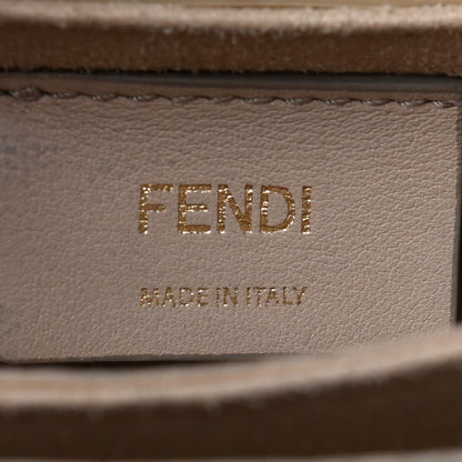 Fendi Vitello Liberty Bi-Color FF 1974 Embossed Small Kan I Shoulder Bag Black Maya 6 of 10