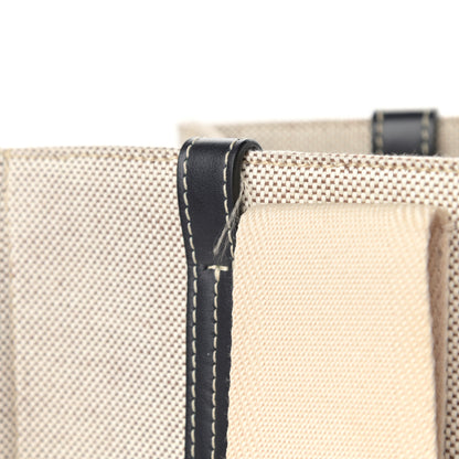 Chloe Cotton Calfskin Medium Woody Ribbon Tote White Black 13 of 14