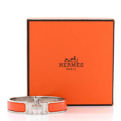 Hermes Enamel Narrow Clic Clac H Bracelet PM Orange 8 of 8