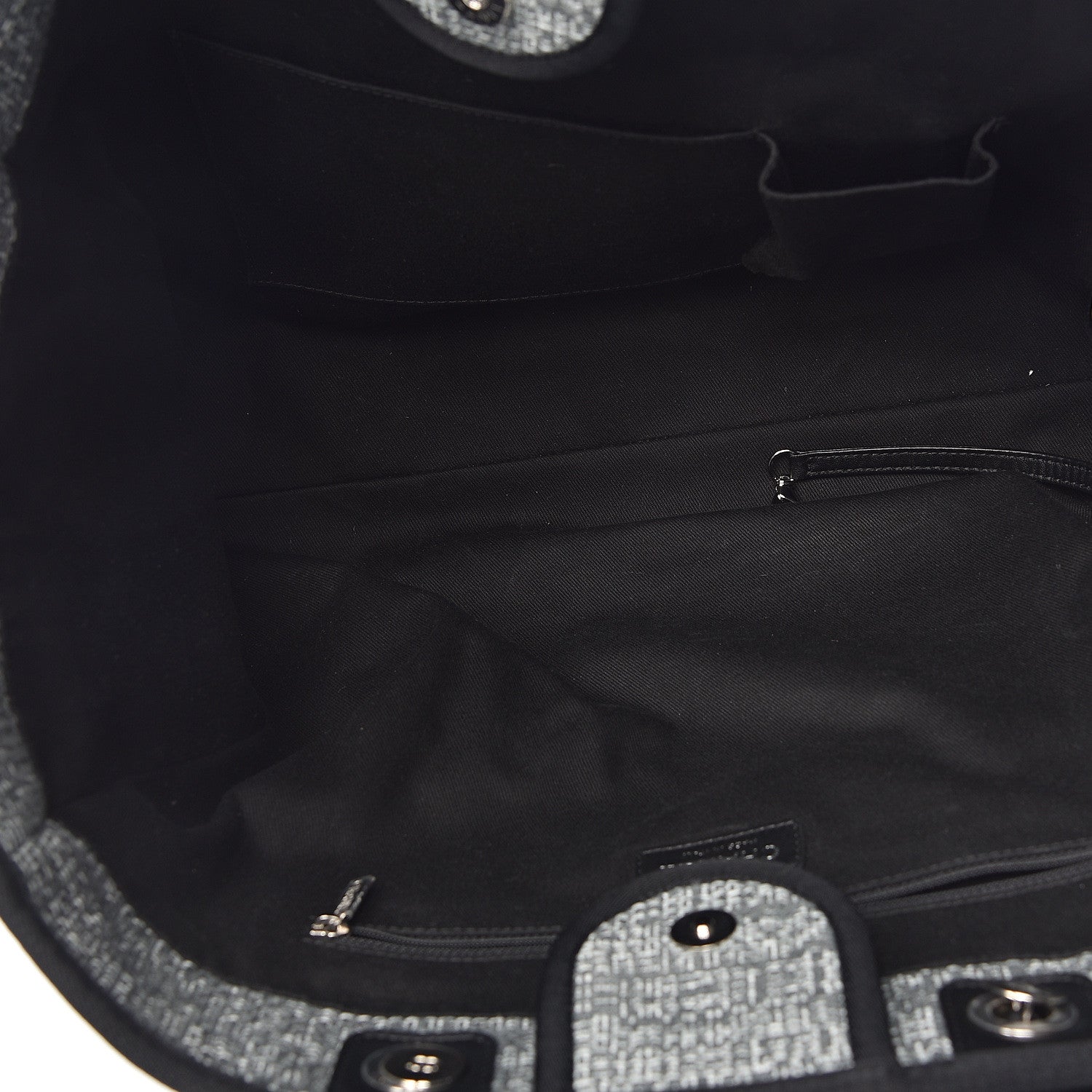 Chanel Canvas Large Deauville Tote Charcoal 5 of 12