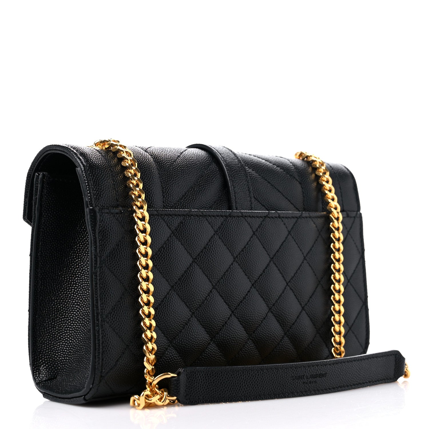 Saint Laurent Grain De Poudre Textured Mixed Matelasse Triquilt Small Monogram Satchel Black 2 of 8