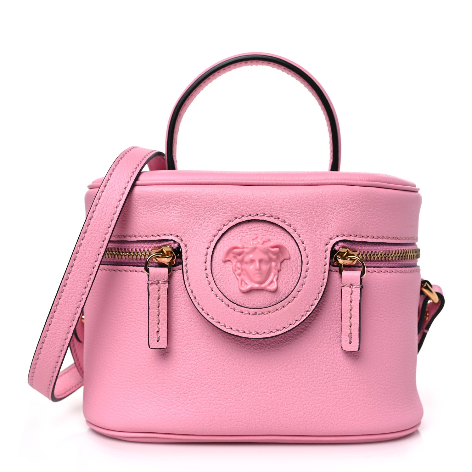 Versace Grained Calfskin Medusa Vanity Case Pink 1 of 8