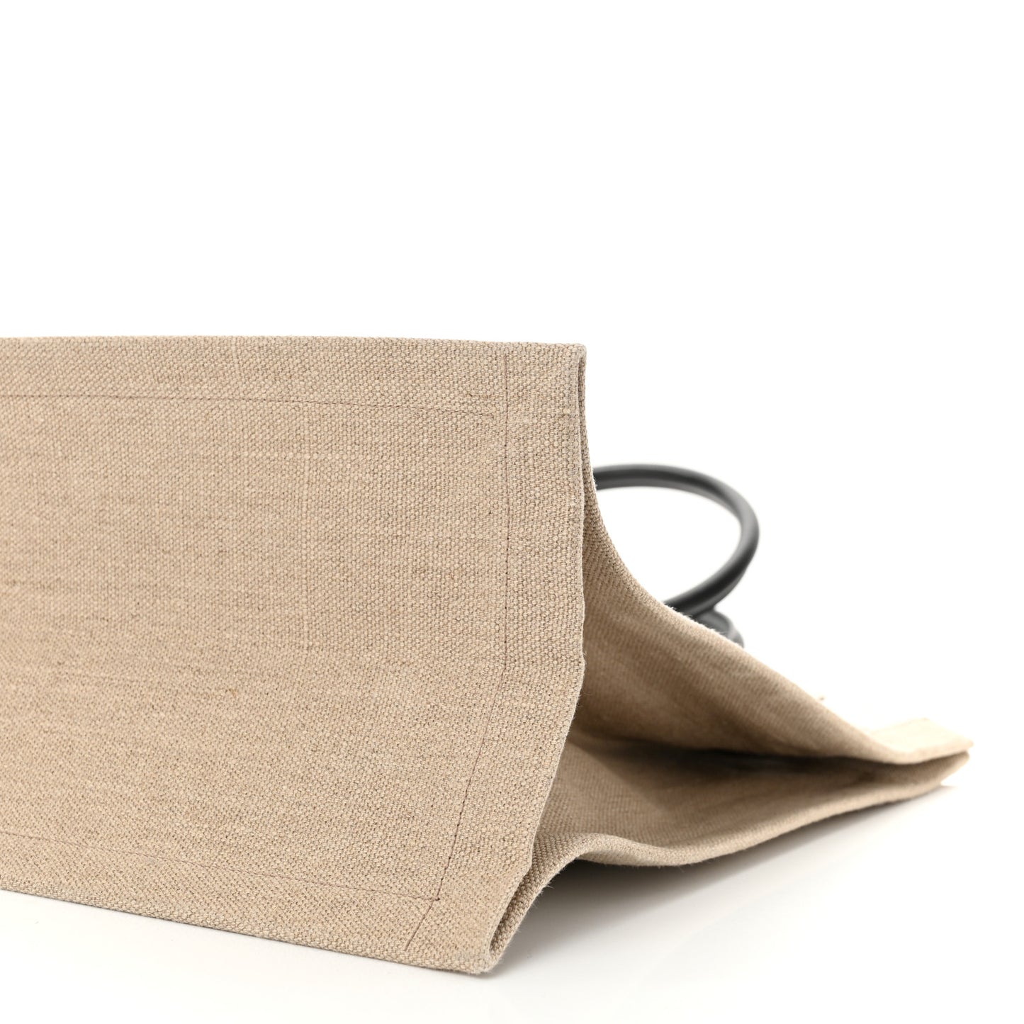 Linen Calfskin Rive Gauche Tote Optic White