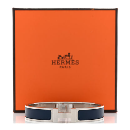 Hermes Matte Enamel Narrow Clic Clac HH Bracelet Bleu Biarritz 5 of 5
