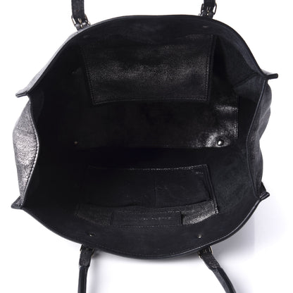 Balenciaga Metallic Calfskin Milkyway Papier A5 Tote Black 5 of 12