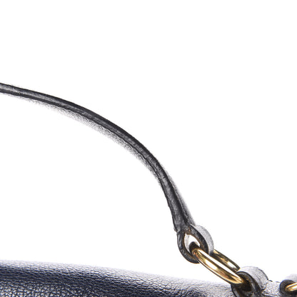 Miu Miu Goatskin Madras Shoulder Bag Navy 9 of 13