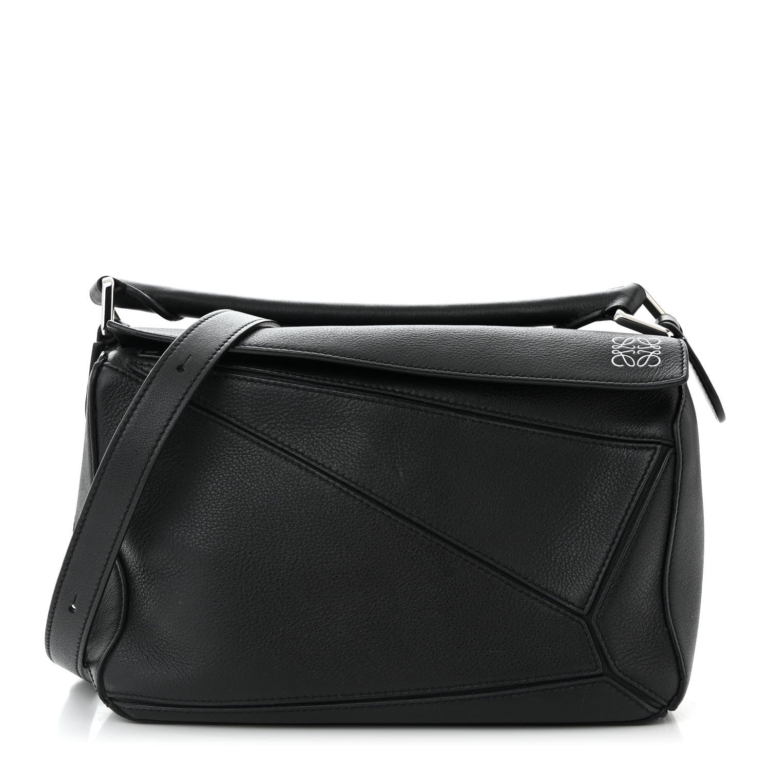 Loewe Calfskin Small Puzzle Bag Black 1 of 11