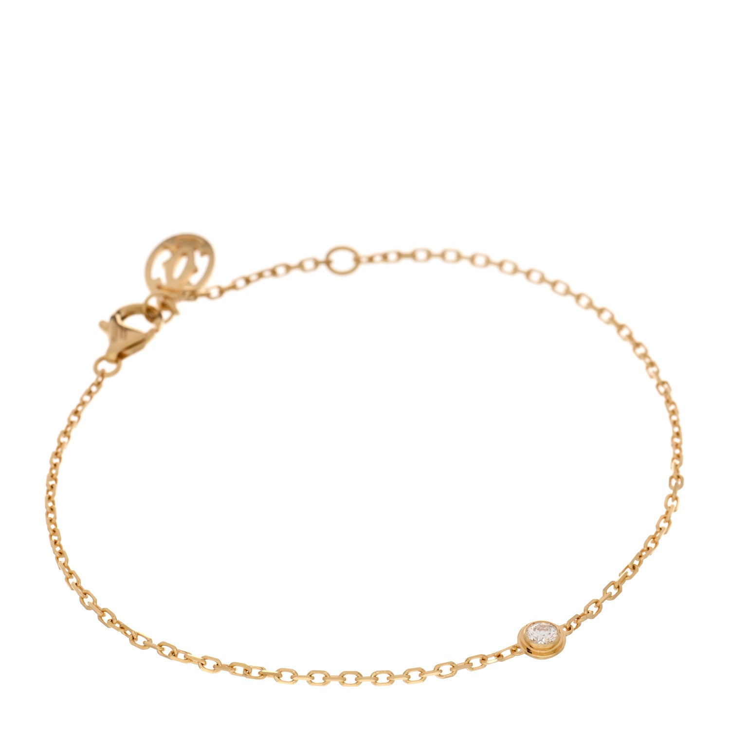 Cartier 18K Yellow Gold Diamond SM D'Amour Bracelet 1 of 3
