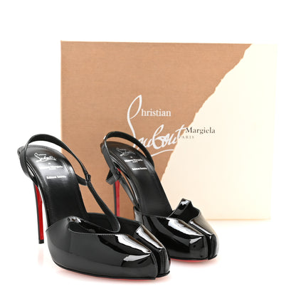 Christian Louboutin X MAISON MARGIELA Patent Loubiella 100 Tabi Pumps 40.5 Black 8 of 8