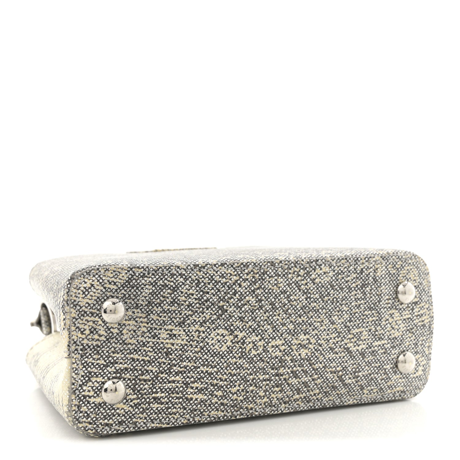 Louis Vuitton Lizard Mini Capucines Argento 4 of 10