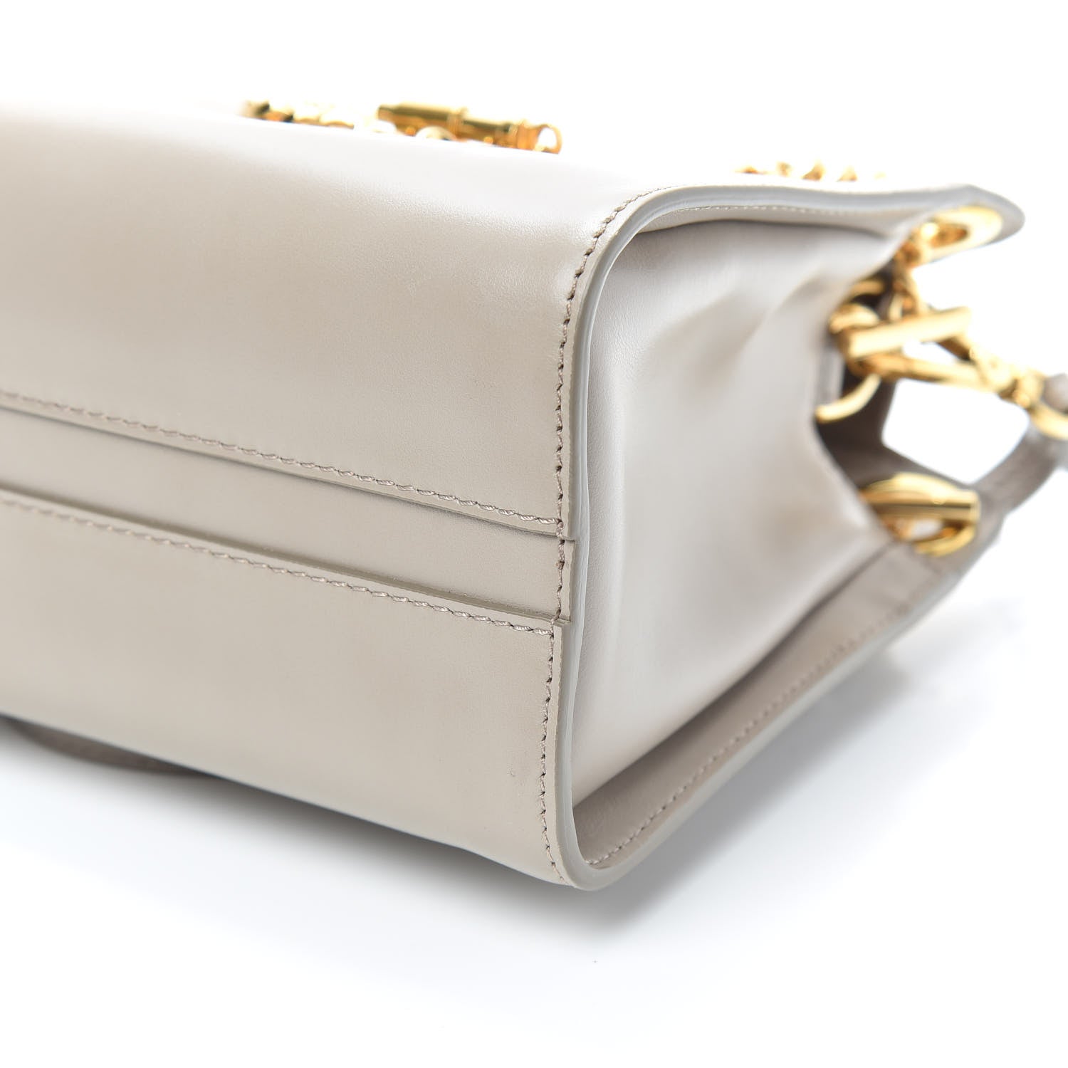 Chloe Shiny Calfskin Mini Annie Shoulder Bag Motty Grey 9 of 9