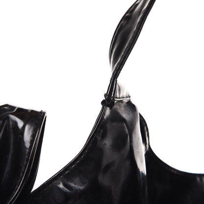 Valentino Garavani Patent Lacca Small Nuage Bow Hobo Black 8 of 13