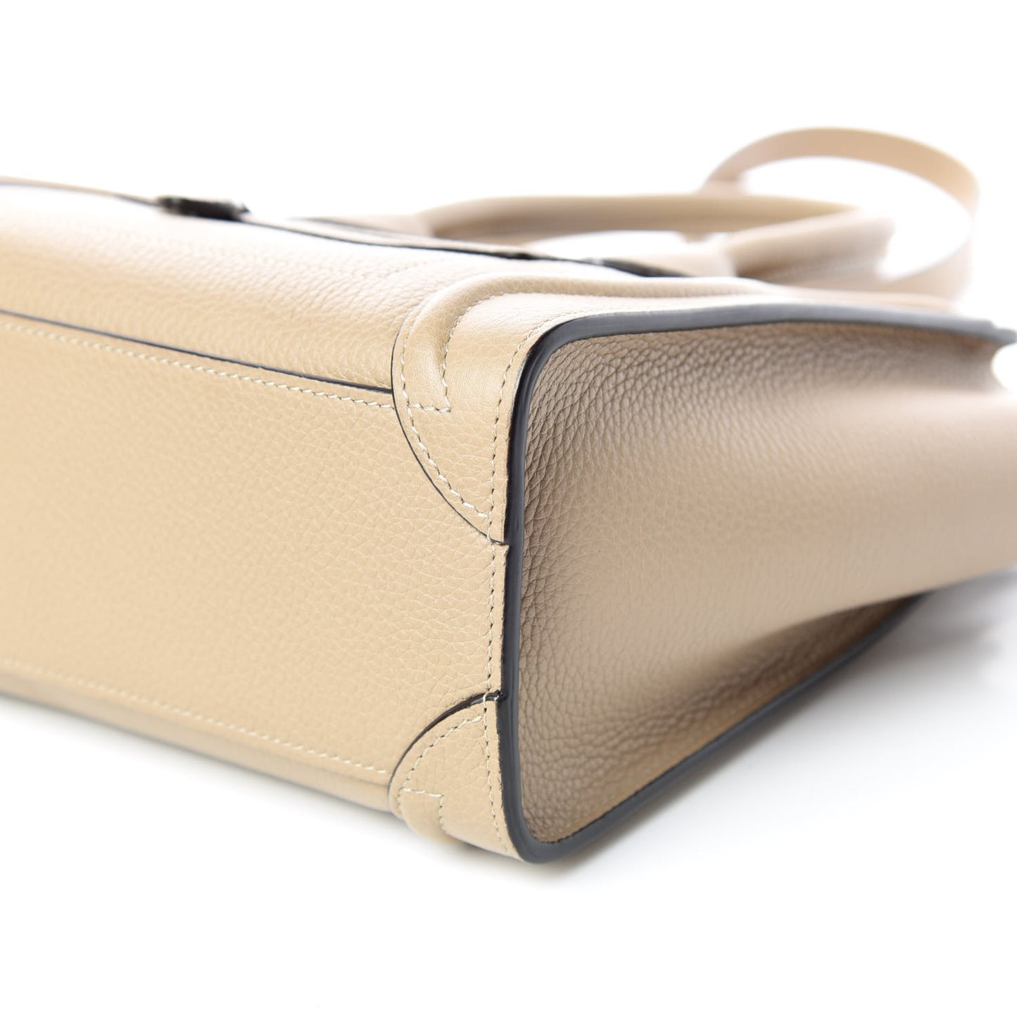 Drummed Calfskin Nano Luggage Dune
