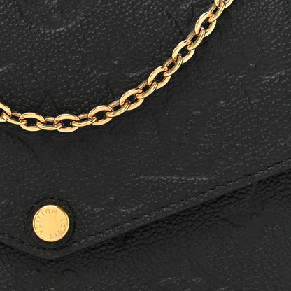 Louis Vuitton Empreinte Pochette Felicie Chain Wallet Black 10 of 14