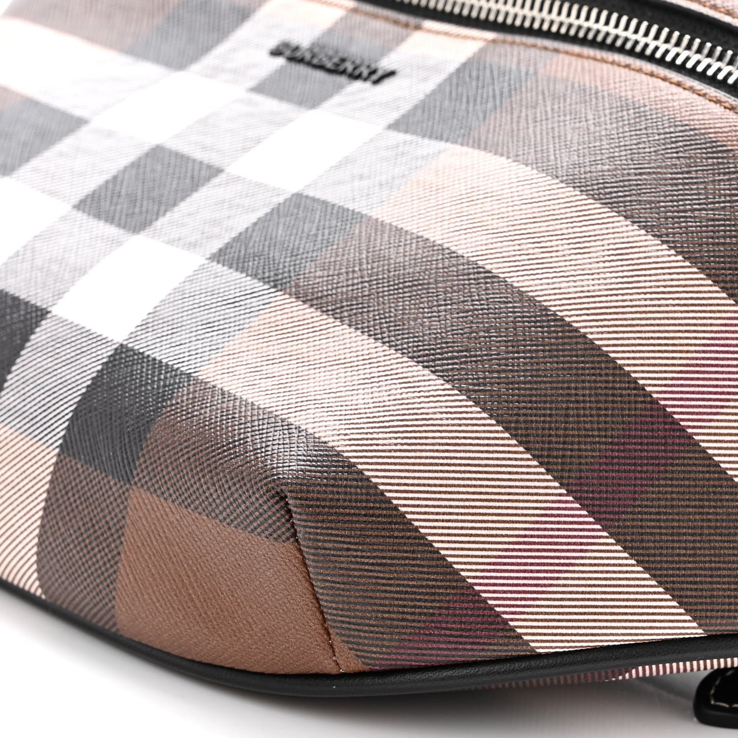 E-canvas Check Cason Bum Bag Dark Birch Brown