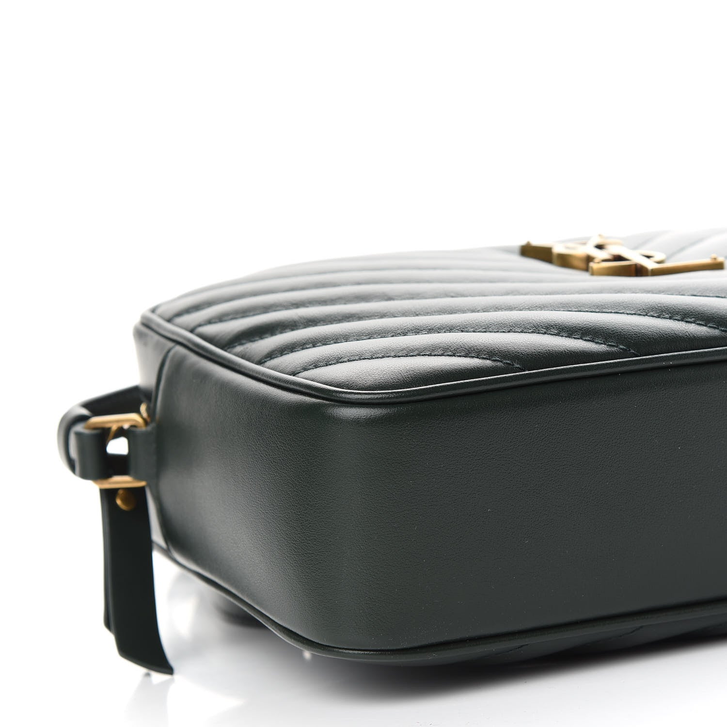 Saint Laurent Calfskin Matelasse Monogram Lou Camera Bag Military Green 5 of 10