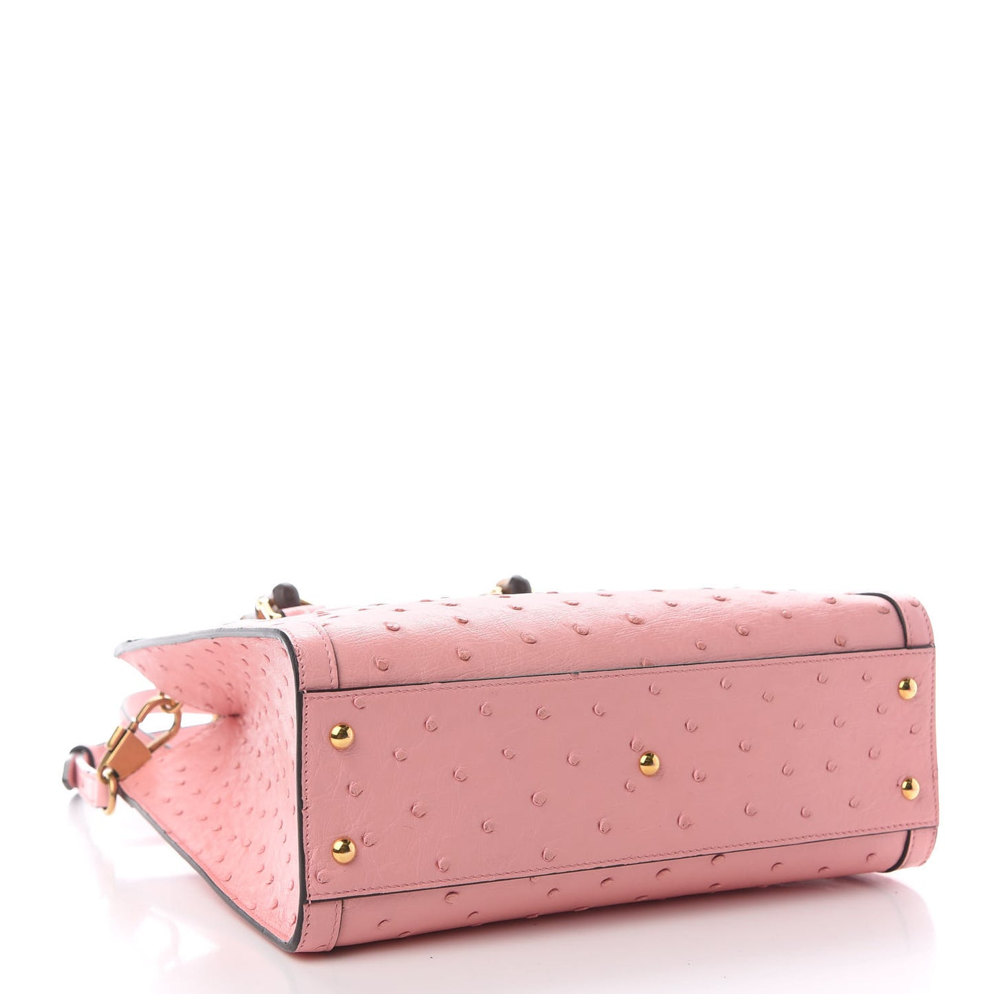 Ostrich Small Diana Tote Wild Rose Fuxia Fluo