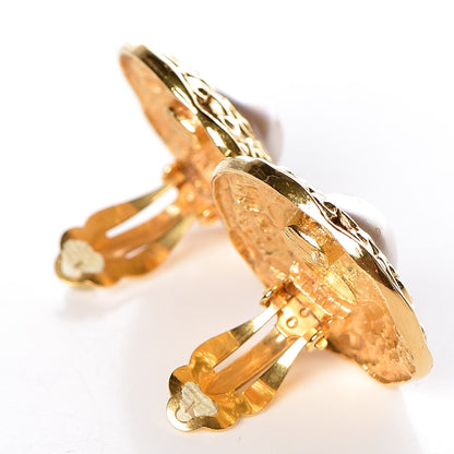 Chanel Pearl Clip On Earrings Gold 5 of 5
