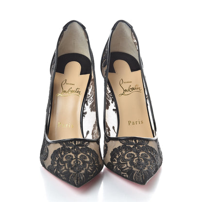 Christian Louboutin Dentelle Chantilly Follies Lace 100 Pumps 38 Black 3 of 8