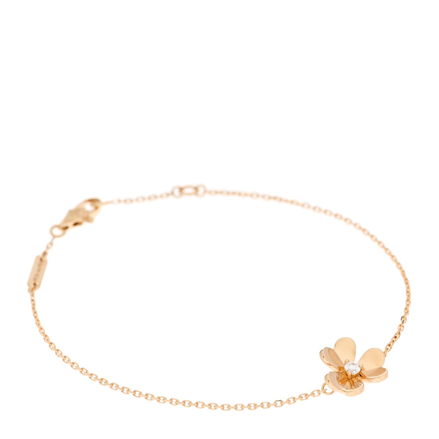 Van Cleef & Arpels 18K Yellow Gold Diamond Mini Frivole Bracelet 1 of 5