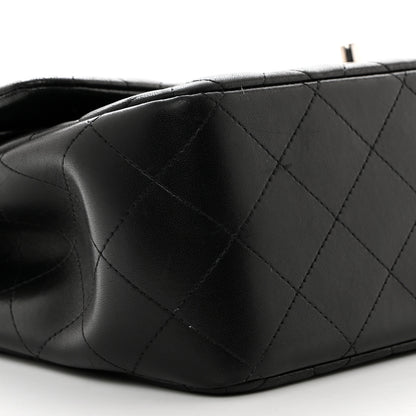 Chanel Lambskin Quilted Jumbo Double Flap Black 9 of 12